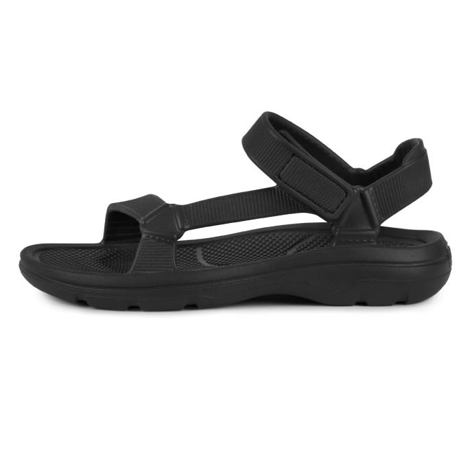 totes® SOLBOUNCE Ladies Adjustable Riley Sport Sandal Black Extra Image 3